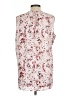 DKNYC 100% Polyester White Sleeveless Blouse Size L - photo 2