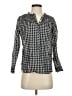 J.Crew 100% Cotton Checkered-gingham Black 3/4 Sleeve Blouse Size 00 - photo 1