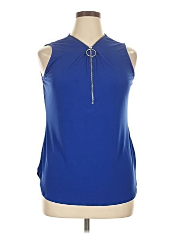JM Collection Sleeveless Blouse (view 1)