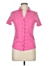 White Stuff 100% Cotton Pink Short Sleeve Blouse Size 6 - photo 1