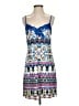 Natori Print Blue Casual Dress Size S - photo 1