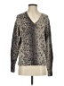 Brochu Walker Animal Print Gray Wool Pullover Sweater Size S - photo 1