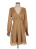 Mi ami 100% Polyester Tweed Tan Orange Casual Dress Size XS - photo 1