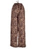 Unbranded 100% Polyester Animal Print Brown Casual Pants Size S - photo 1