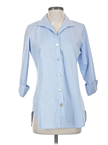 Foxcroft 3/4 Sleeve Button-Down Shirt (view 1)