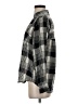 Gemma 100% Silk Plaid Black 3/4 Sleeve Silk Top Size S - photo 5