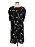 Halogen 100% Polyester Floral Black Casual Dress Size L - photo 1