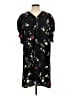 Halogen 100% Polyester Floral Black Casual Dress Size L - photo 2