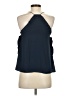 Paper Crown 100% Polyester Blue Sleeveless Blouse Size XS - photo 2