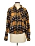 BDG Plaid Brown Long Sleeve Button-Down Shirt Size S - photo 1