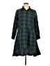 OLRAIN 100% Polyester Plaid Green Casual Dress Size XL - photo 1