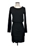 Leith Solid Black Casual Dress Size S - photo 1