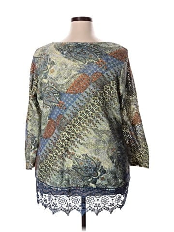 One World 3/4 Sleeve Blouse (view 2)