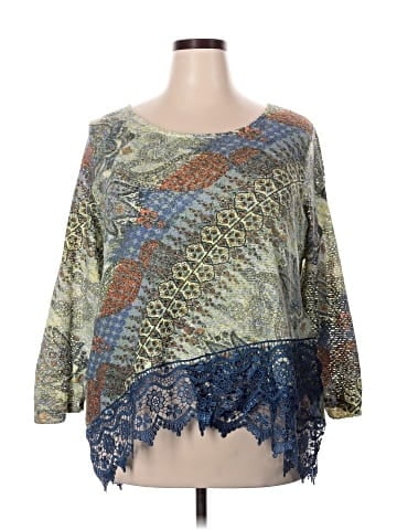 One World 3/4 Sleeve Blouse (view 1)