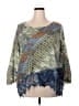 One World Green 3/4 Sleeve Blouse Size 2X - photo 1