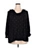 19 Cooper 100% Polyester Polka Dots Black 3/4 Sleeve Blouse Size 2X - photo 1