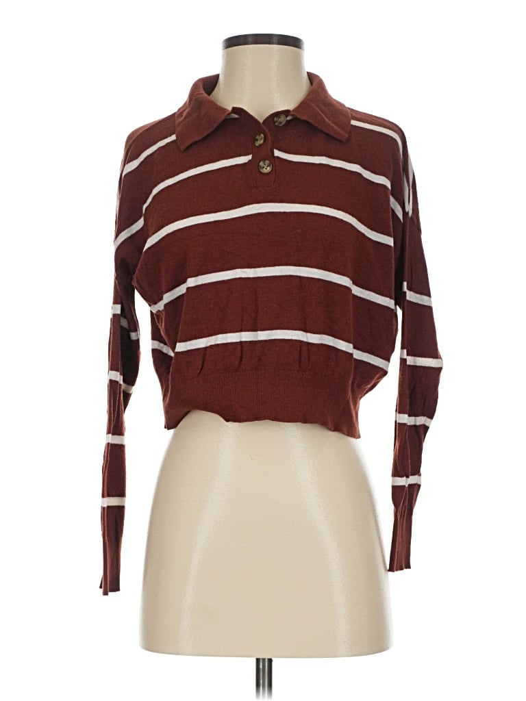 Pre-owned Garage Pullover Sweater In Burgundy