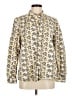 CAbi Animal Print Yellow Long Sleeve Blouse Size M - photo 1