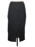 Silence and Noise Chevron-herringbone Black Formal Skirt Size S - photo 2
