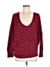 Free People Stripes Burgundy Pullover Sweater Size M - photo 1