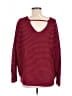 Free People Stripes Burgundy Pullover Sweater Size M - photo 2
