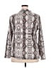 Boohoo Animal Print Silver Long Sleeve Blouse Size 20 - photo 2