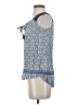 Relativity 100% Rayon Blue Sleeveless Blouse Size S - photo 5