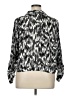 Simply Vera Vera Wang 100% Polyester Chevron-herringbone Silver Long Sleeve Blouse Size XL - photo 2