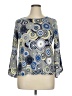 Amana 100% Polyester Blue 3/4 Sleeve Blouse Size XL - photo 1