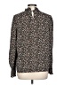 Shein 100% Polyester Animal Print Black Long Sleeve Blouse Size L - photo 2
