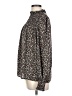 Shein 100% Polyester Animal Print Black Long Sleeve Blouse Size L - photo 5