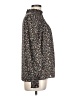 Shein 100% Polyester Animal Print Black Long Sleeve Blouse Size L - photo 4