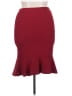 Le Lis Solid Burgundy Formal Skirt Size L - photo 1