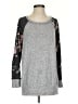 Pink Clover Floral Gray Sweatshirt Size S - photo 1