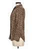 J.Crew 100% Silk Animal Print Brown Long Sleeve Silk Top Size 00 - photo 5