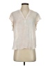 Calvin Klein 100% Recycled Polyester Ivory Short Sleeve Blouse Size S - photo 1