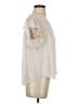 Calvin Klein 100% Recycled Polyester Ivory Short Sleeve Blouse Size S - photo 4