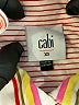 CAbi 100% Rayon Stripes Orange Yellow Sleeveless Button-Down Shirt Size XS - photo 7