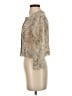 Black Label by Chico's 100% Polyester Gold 3/4 Sleeve Blouse Size XS (00) - photo 5