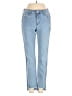 Just Black Stripes Blue Jeans Size 24 waist - photo 1