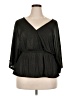 Aqua Black 3/4 Sleeve Blouse Size 2X - photo 1
