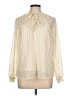 NANETTE Nanette Lepore 100% Polyester Polka Dots Ivory Long Sleeve Blouse Size L - photo 1