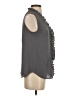 Ann Taylor 100% Polyester Gray Sleeveless Blouse Size S - photo 4