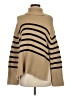 Gap 100% Cotton Stripes Tan Turtleneck Sweater Size XS - photo 1