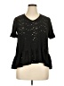 Coin 1804 Stars Black Short Sleeve Top Size XL - photo 1