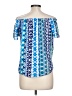 Renee C. 100% Rayon Blue Short Sleeve Blouse Size L - photo 2