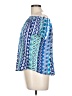 Renee C. 100% Rayon Blue Short Sleeve Blouse Size L - photo 5