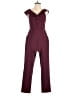 Adelyn Rae 100% Polyester Solid Burgundy Jumpsuit Size M - photo 1