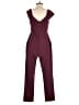 Adelyn Rae 100% Polyester Solid Burgundy Jumpsuit Size M - photo 2