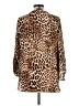 Bold Elements 100% Polyester Animal Print Brown 3/4 Sleeve Blouse Size L - photo 2